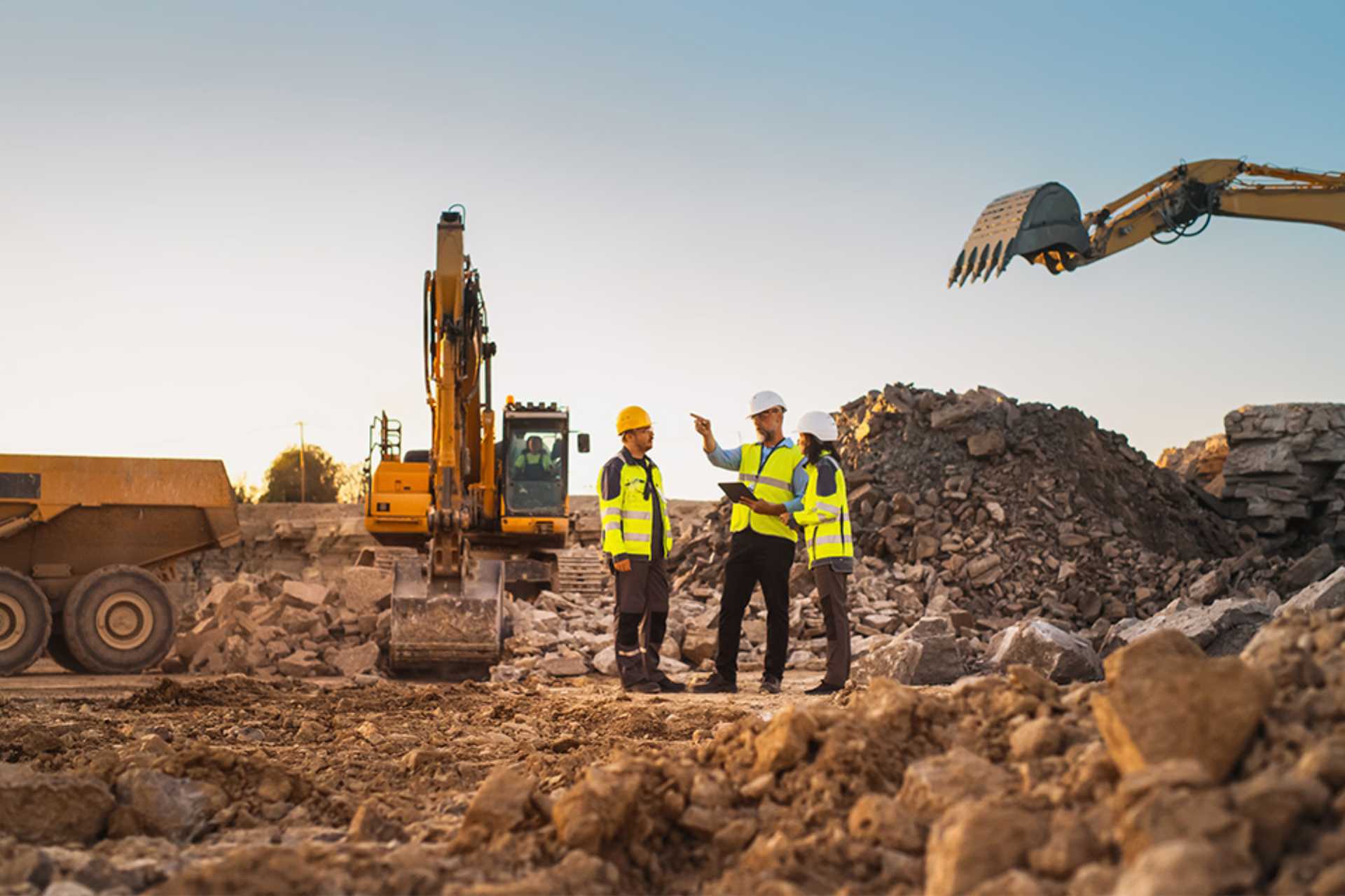 Männer auf Baustelle